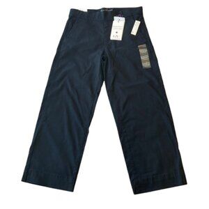 Gloria Vanderbilt Shape Effect High Rise Wide Leg Crop Pants 6 Black NWT